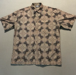 Premier Men's Paisley Shirt Size L Short Sleeve Button Up - Picture 1 of 7