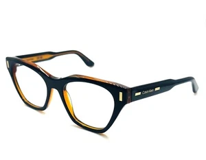 AUTHENTIC CALVIN KLEIN CK23518 002 Black Transparent Brown Women 52mm 18 140 - Picture 1 of 9
