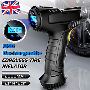 Automatic Cordless LCD Digital Car Tire Inflator Handheld Air Compressor Pump UK
