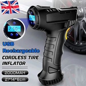 Car Tyre Inflator Pump Cordless Pump 12V Electric Car Tire Air Compressor Pump - Picture 1 of 11