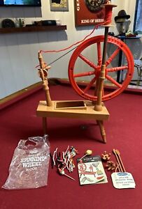 1961 Remco Little Red Spinning Wheel with All Attachments (Excellent Condition)
