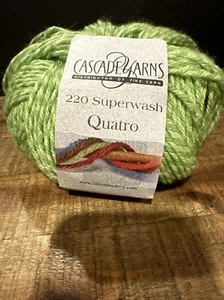 Cascade Yarn 220 Superwash Quatro 100% Wool 220y 3.5oz Color 1930 Lime Green - Picture 1 of 7