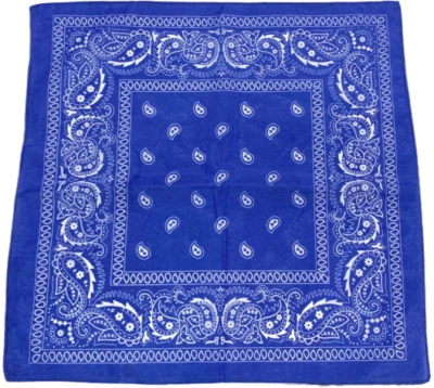 PAÑUELO AZUL BANDANA Truco de Magia Prop Cara de Vaquero Western Hanky Máscara Bufanda Foto 1 de 4