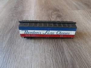 VINTAGE HO ZUGWAGEN BORDEN'S FINE CHEESESES FEHLENDE RÄDER 5 1/2 ZOLL LANG - Bild 1 von 3