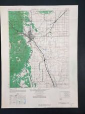 Colorado Springs 1942 Original Vintage Army Map Service 22" x 29" Topo Map. 