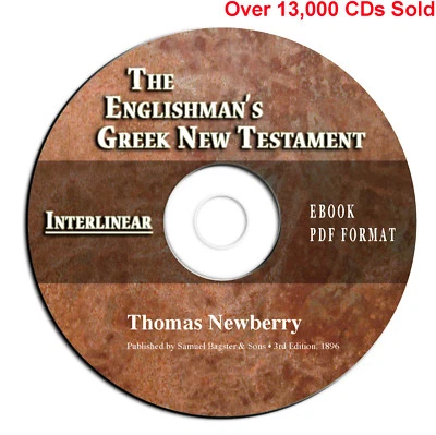 THE ENGLISHMANS GREEK NEW TESTAMENT INTERLINEAR BIBLE-Newberry-KJV Christian+CD Foto 1 de 2