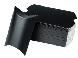 Kraftpapier Kissenboxen Hochzeit Dekore schwarz Geschenkboxen 25 Stück 7x5x2 Zoll - Bild 1 von 1