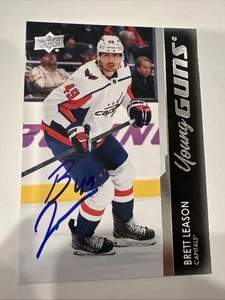 Brett Leason Signed Upper Deck Young Guns 2021/22 #703 Washington Capitals - Bild 1 von 4