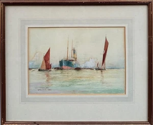 William Minshall Birchall (1884-1941) : "Down Limehouse Way", watercolour - Picture 1 of 4