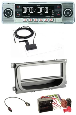 Dietz Bluetooth USB MP3 DAB Autoradio für Ford Mondeo S-Max 07-14 silber Ablagef - Bild 1 von 4