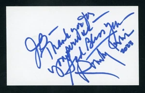 Randy Travis Country Western Musik Sänger signiert 3x5 Karteikarte E28531 - Bild 1 von 1