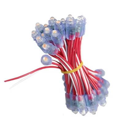 10 LED CIELO STELLATO COLORE ROSSO DIODO FARETTI SEGNAPASSI 12V IP68 PUNTO LUCE - Immagine 1 di 4