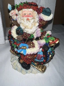 NEW CRINKLE CLAUS FIGURINE 1997 Possible Dreams Limited Ed Sled Filled With Joy - Picture 1 of 24