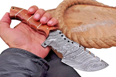 10'Handmade Damascus Steel Hunting Tactical Tom Brown Tracker Knife with Sheath - Image 1 of 4