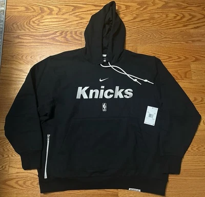 Novo com etiquetas! RARO! Moletom com capuz Nike edição padrão Courtside New York Knicks algodão felpudo XXL - Imagem 1 de 4