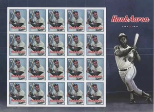 US SCOTT 5908 SHEET OF 20 HANK AARON FOREVER STAMPS MNH - Picture 1 of 1