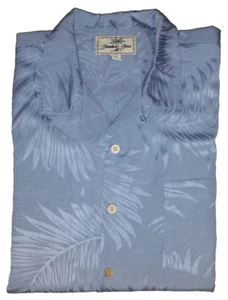 Jamaica Jaxx Herren Blau Island Style Kurzarm Hemd mit Knopfleiste Größe L - Bild 1 von 4