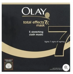 Olay Total Effects Mask 7-in-1 Anti-Ageing 5 Stretching Cloth Masks - Picture 1 of 2
