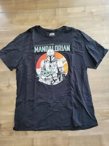 Star Wars Mandalorian Shirt Herren 2XL Kurzarm T-Shirt Schwarz Grafik Tee - Bild 1 von 6