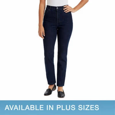 Gloria Vanderbilt Ladies' Amanda Denim Jeans – DARK BLUE PORTLAND (Select Size) - Image 1 of 4
