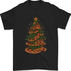 Lustiges Weihnachten Pizzabaum Xmas Food Herren T-Shirt 100% Baumwolle - Bild 1 von 6