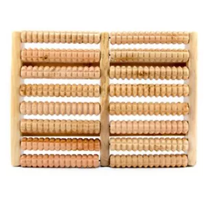 8 Raw Wooden Wood Roller Foot Massager Stress Relief HealthTherapy Relax Massage - Picture 1 of 3