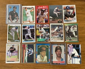 Roberto Alomar 15 Card Lot With RC 1988 Donruss Rookie 89 Donruss 89 Bowman HOF - Picture 1 of 3