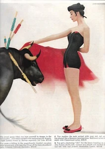 50's Cole of California 2-Page Ad 1955 - Picture 1 of 2
