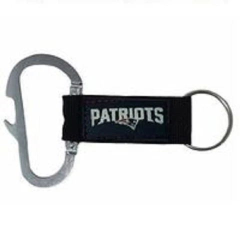 NFL New England Patriots Carabiner Keychain with Bottle Opener New with Tags Cover