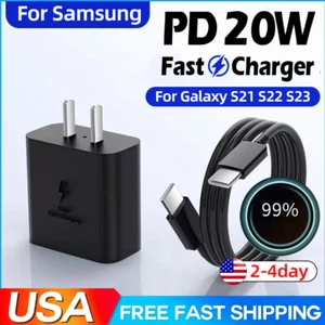 🤝45W Fast Charging USB Type C Wall Charger Cable For Samsung Galaxy S20 S22 21 - Picture 1 of 15