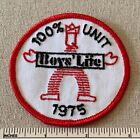 Vintage 1975 BOY'S LIFE Boy Scout 100% Unit Uniform Badge PATCH BSA Scouting