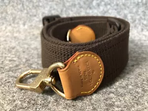 Authentic Louis Vuitton Adjustable Shoulder Strap Brown Canvas - Picture 1 of 14