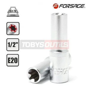 Douille longue E20 1/2" E-TORX E-20 TORX femelle Cr-V L75mm FORSAGE F-5467720 - Bild 1 von 3