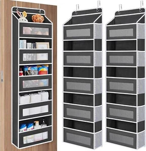 2pc Over the Door Organizer Storage,5Shelf Hanging Door Organizer Large Capacity - Picture 1 of 9