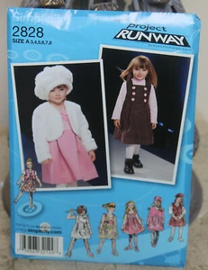 * SIMPLICITY* GIRLS DRESS JUMPER SEWING PATTERN* #2828*~ SIZE A 3 4 5 6 7 8 - Imagen 1 de 1