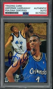 1995-96 Fleer Anfernee Hardaway #96 Authentic Card Signed Magic PSA/DNA 176115 - Picture 1 of 2