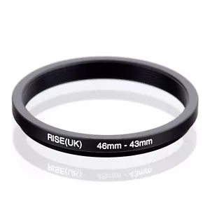 RISE(UK) 46mm-43mm 46-43 mm 46 to 43 Step down Ring Filter Adapter black - Picture 1 of 3