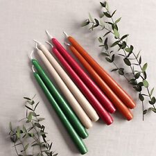 Tall Taper Candles | Wedding Candles | Dinner Candle | Burnt Orange Red Green |
