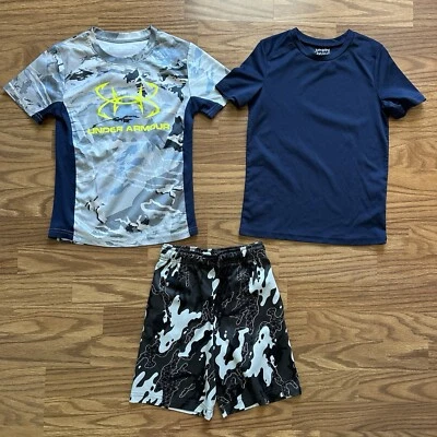 Lot 3pc Jumping Beans Under Armour Boys Size 6 Short Sleeve Shirts Shorts EUC! - Image 1 of 4