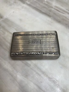 Antique Sterling Silver Snuff Box. - Picture 1 of 7