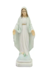 4.25" Our Lady of Grace Miraculous Blessed Mary Catholic Statue Made in Italy  - Picture 1 of 2