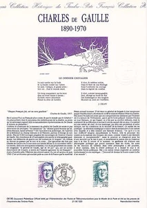 Document Philatélique 1er Jour : 06- 1990 - Charles de Gaulle - Picture 1 of 1