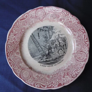 ANCIENNE ASSIETTE BADONVILLER SUR LE THÈME DE JEANNE D'ARC - N° 8 - Imagen 1 de 3
