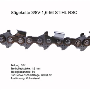 Stihl Sägekette Rapid Super (RS) 3/8 1.6 mm 56 TG Vollmeissel - Bild 1 von 4