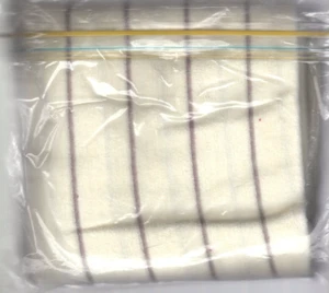 3/4 yards striped velour ivory tan cotton polyester 61" wide - Picture 1 of 1