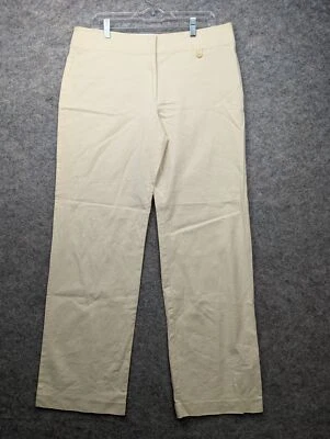 Pantalones TapeMeasure para mujer 14 beige mezcla de lino elástico pierna ancha* Foto 1 de 4