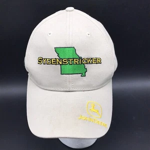 Cappello berretto beige John Deere Dealer Sydenstricker Missouri snapback ricamo contadino - Foto 1 di 11
