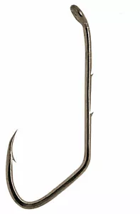 100 anzuelos de pescado holgazanes Matzuo 140010 negros cromados talla 4 - Imagen 1 de 2