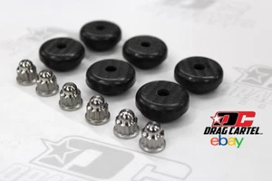 NEW Drag Cartel Carbon Fiber Valve Cover Grommets w/ Ti Hardware Honda K20 K24 - Picture 1 of 3