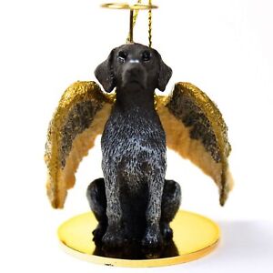 German Shorthaired Pointer Ornament Angel Figurine Hand Painted